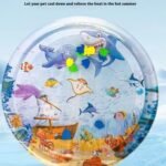 Inflatable Cat Water Playmat with Ocean and Shark Designs - Image 8