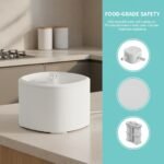 White Cat Water Fountain for Fresh Hydration - Image 3