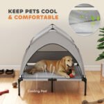 Elevated Outdoor Dog Bed with Canopy and Cooling Pad - Image 7