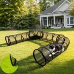Portable Outdoor Cat Enclosure and Tunnel Playpen