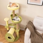 Multi-Level Avocado Cat Tree with Plush Perches & Scratching Posts - Image 2