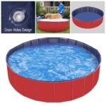 Foldable Portable Dog Swimming Pool with Drain Valve - 63 Inch - Image 6