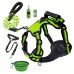 Adjustable Camouflage Dog Harness with Collapsible Bowl - Image 10