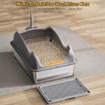 Large Stainless Steel Cat Litter Box - Durable & Easy to Clean