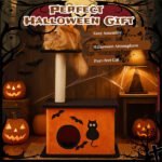Halloween Cat Tree with Sisal Scratching Post and Plush Condos - Image 6