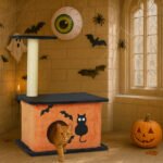 Halloween Cat Tree with Sisal Scratching Post and Plush Condos - Image 5