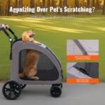 Pet Stroller with 4 Wheels and 160lbs Capacity, Portable Dog Carrier - Image 4