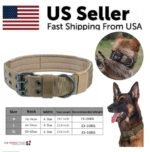 Tactical Dog Collar with Neoprene Lining - M & XL Sizes