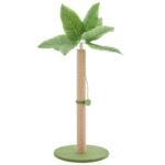Tall Green Cat Scratching Post with Toys and Palm Tree Design - Image 5