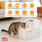 Automatic Pet Water Fountain with Dual-Tank Filtration and Remote Control