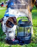 Portable Dog Travel Water Bottle with Collapsible Bowl - 77oz - Image 2