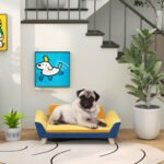 Cozy Elevated Dog Sofa Bed with Removable Cushion for Small Dogs - Image 2