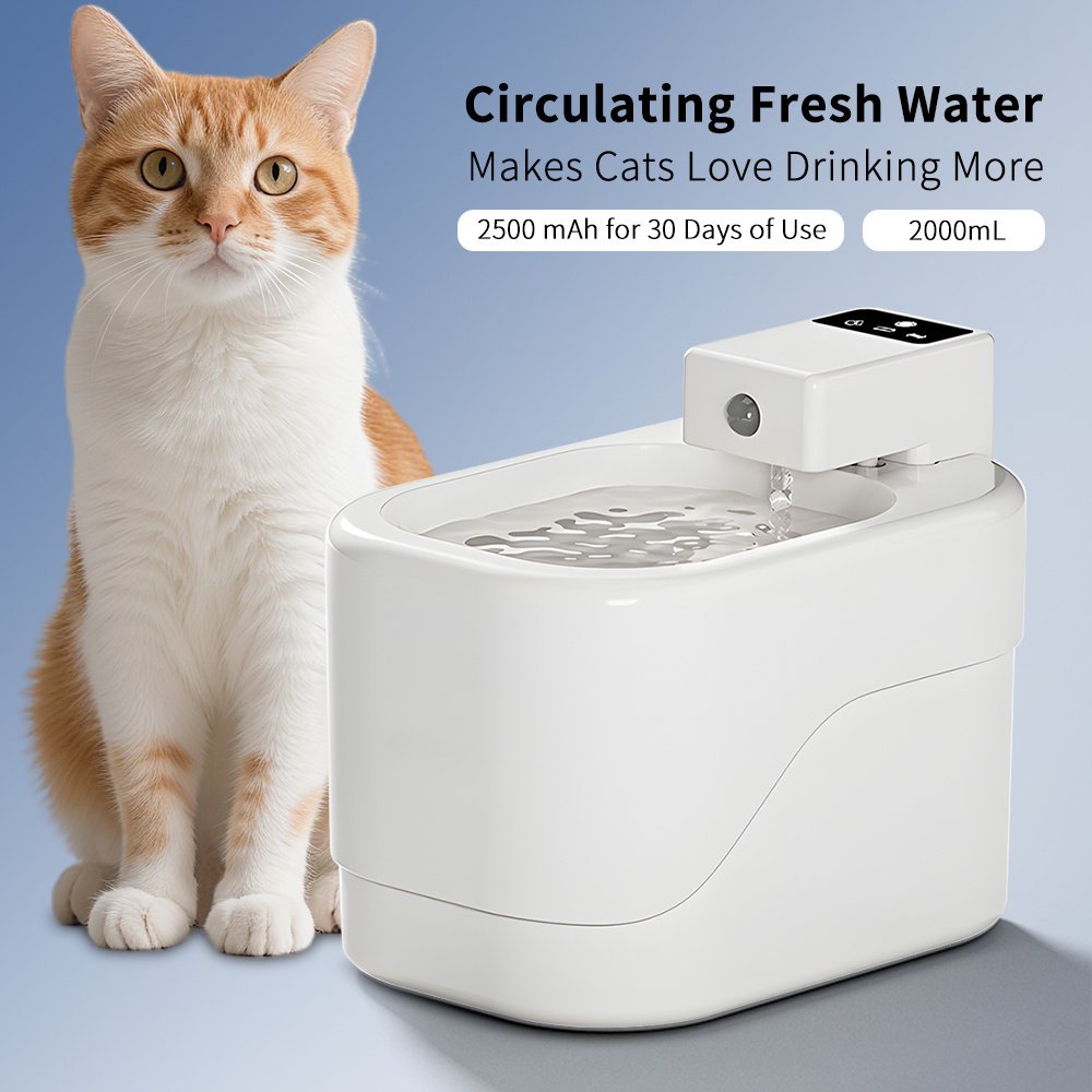 f97bccb5-b6b2-45fe-9ba0-ad8346fb85b3.jpg 2000ML Intelligent Sensor Pet Water Fountain with USB Charging - Image 1
