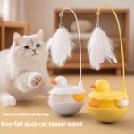 Interactive Resin Duck Cat Toy for Fun Indoor Play